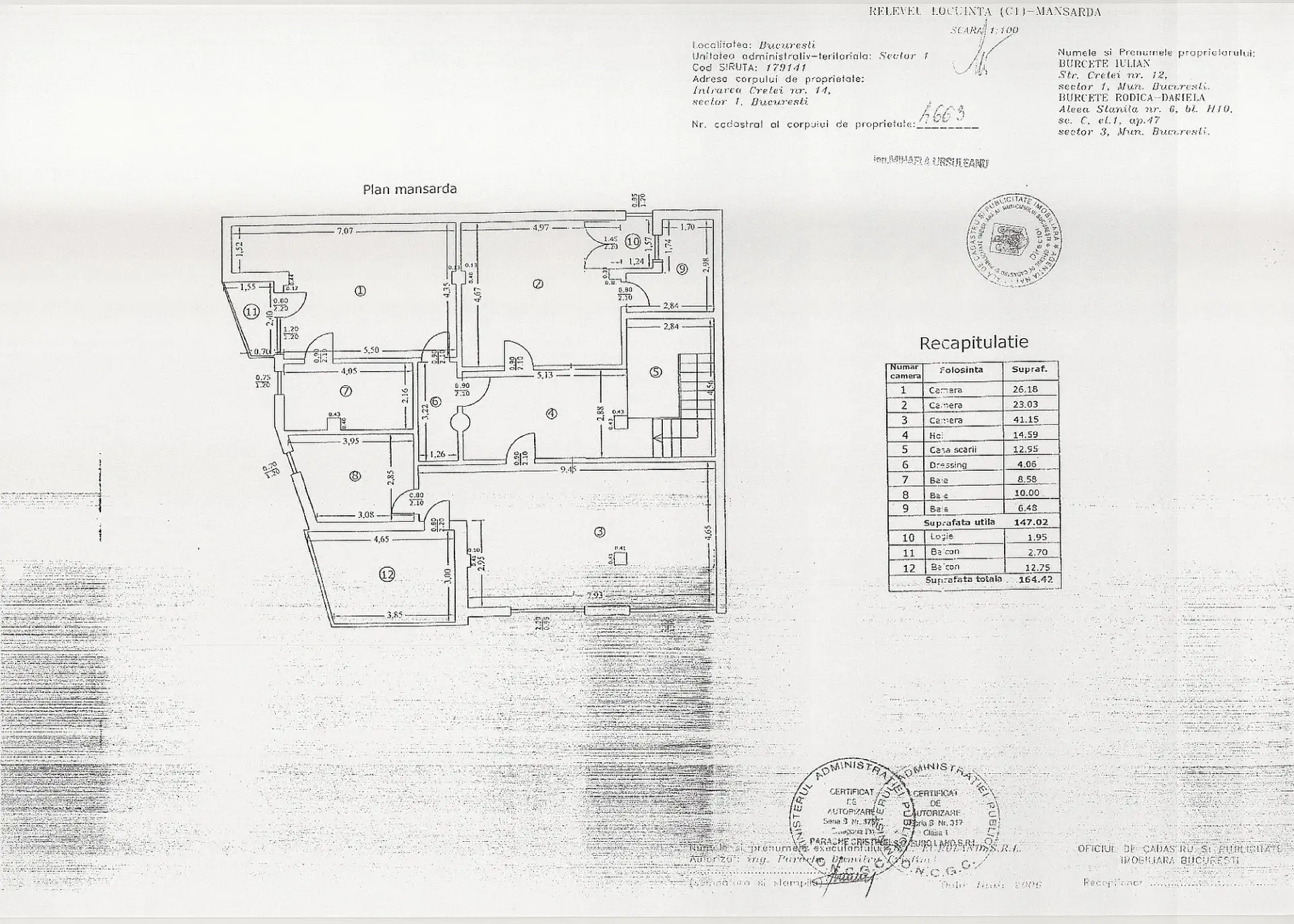 Cretei 14 - plan mansarda.webp