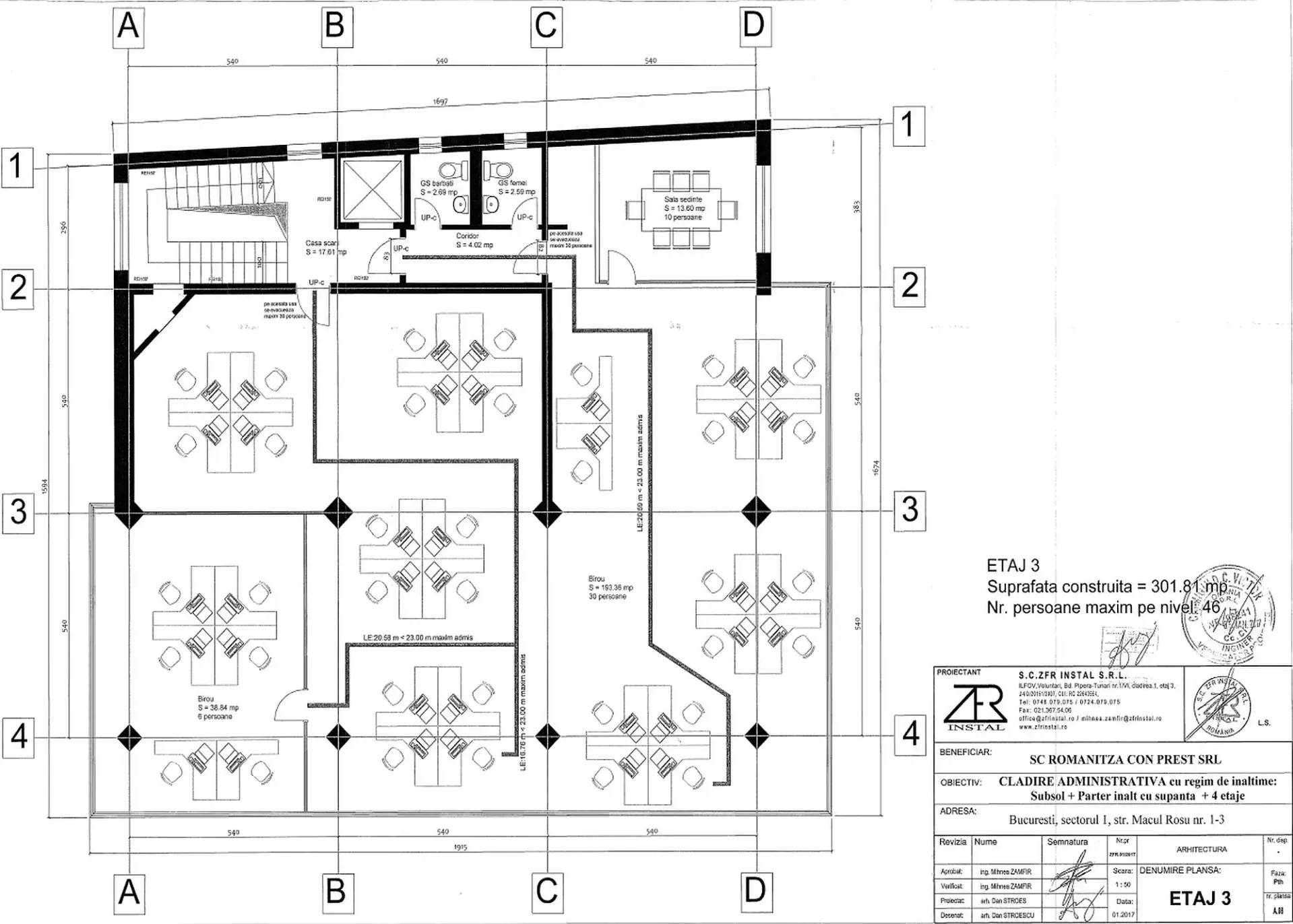 Birouri de închiriat în ROMANITZA OFFICE BUILDING