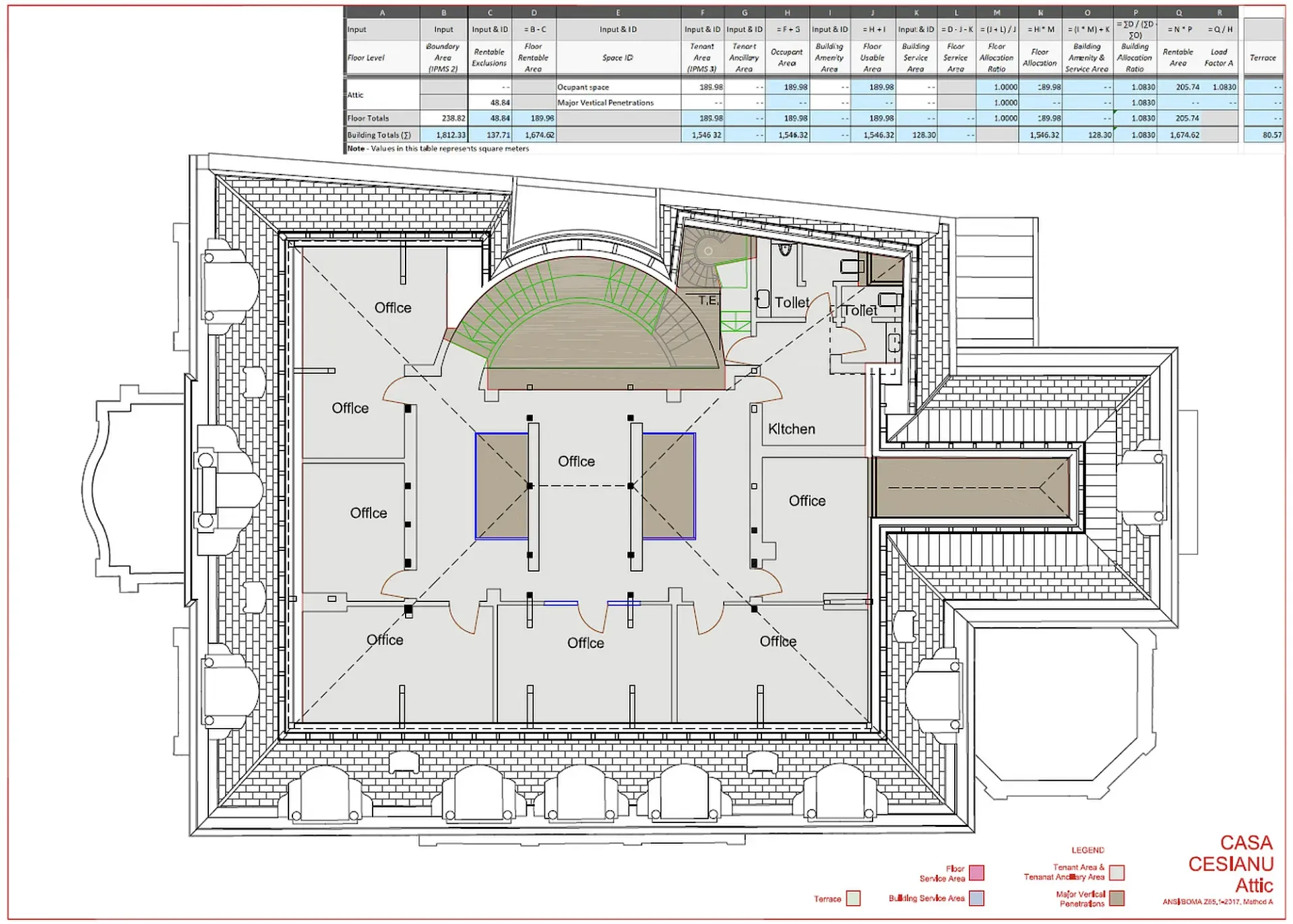 Casa Cesianu - plan mansarda.webp