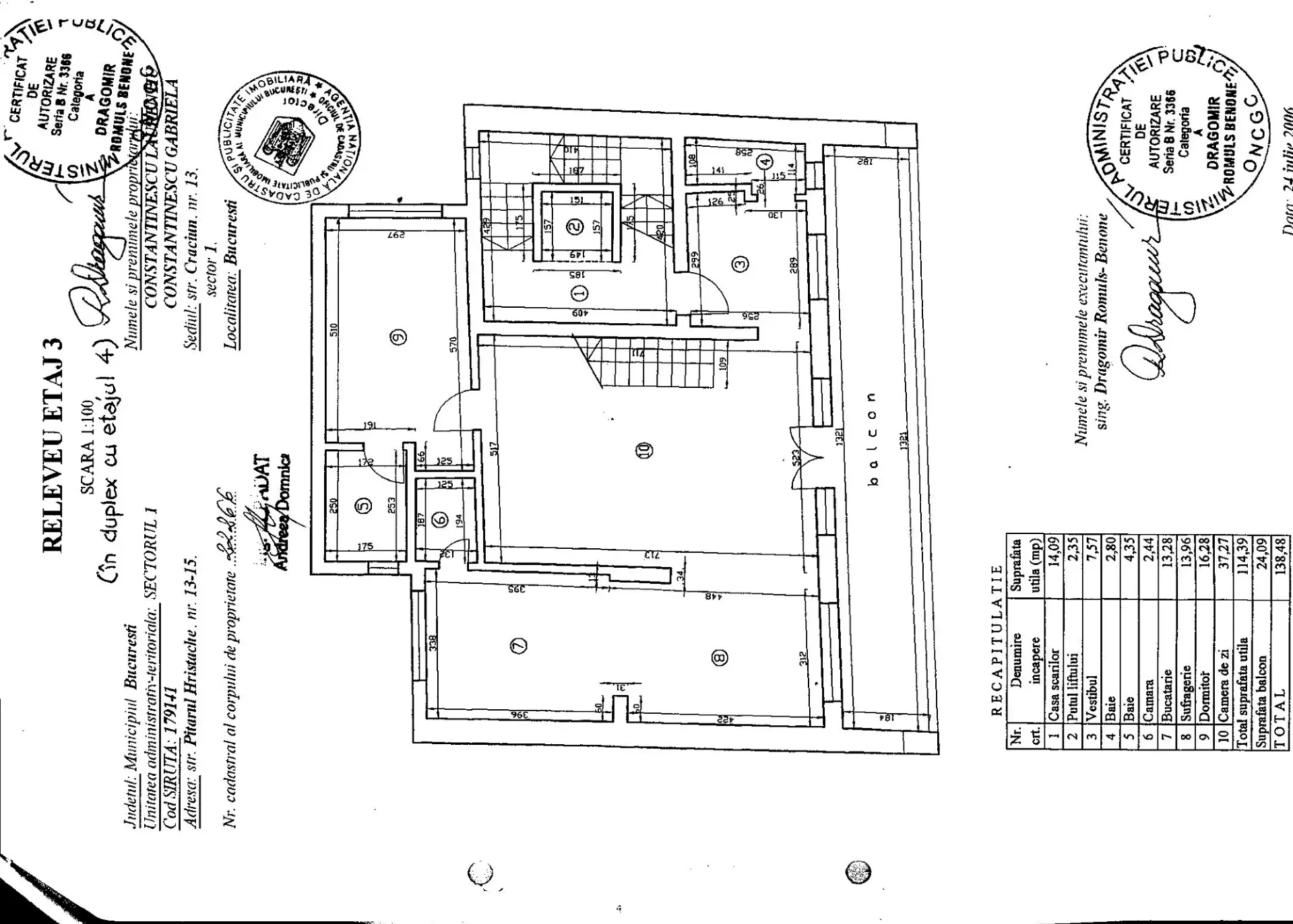 Hristache Pitarul 13-15 - plan etaj 3.webp