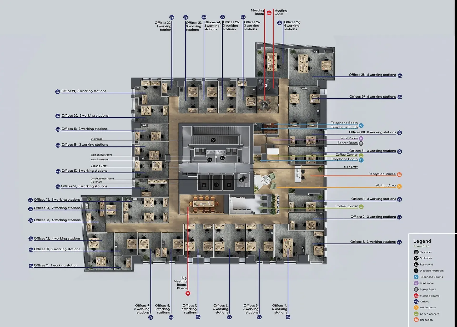 Omni Office - et.3 - plan spatiu.webp