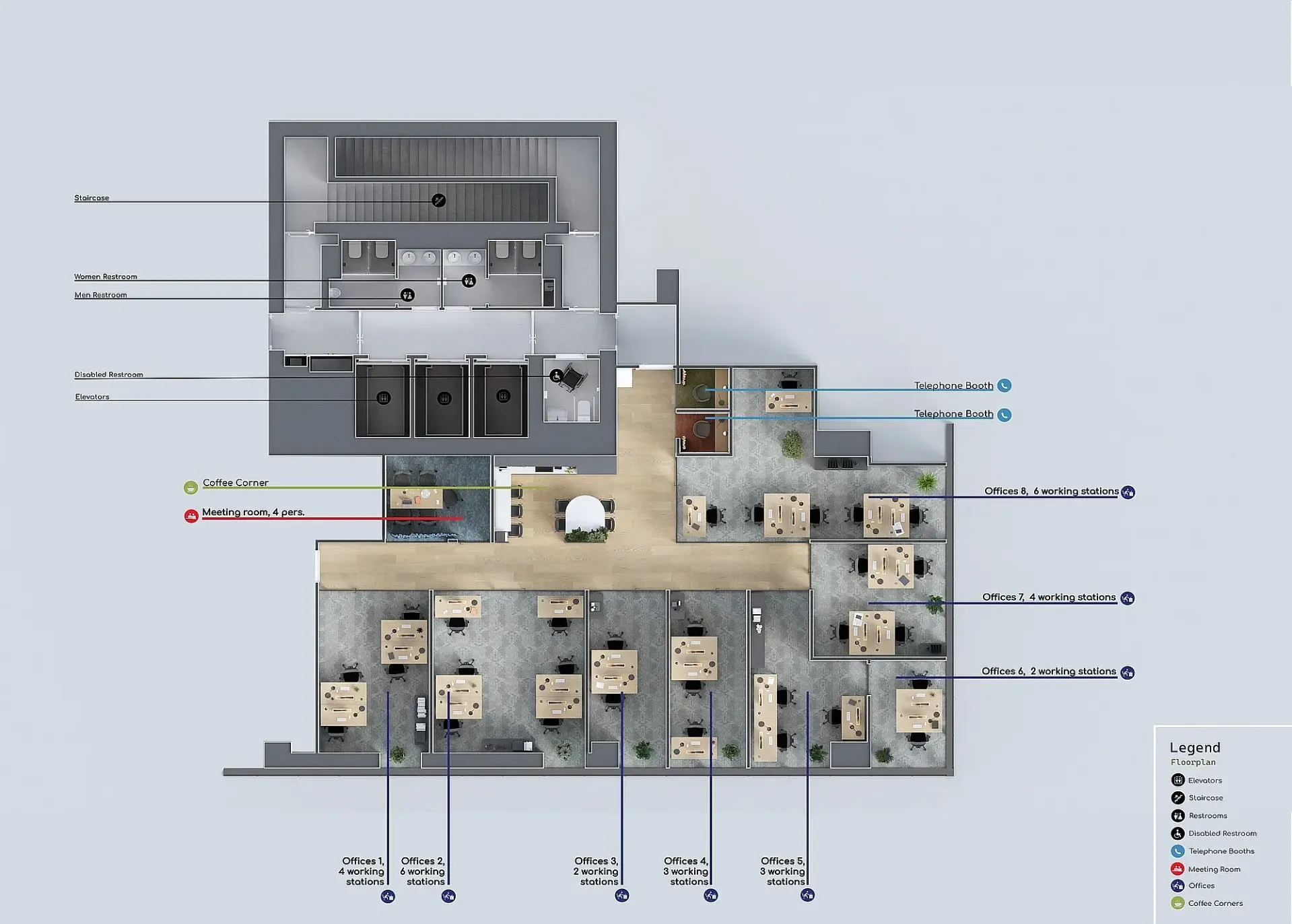 Omni Office - et.5 - plan spatiu.webp